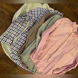 Ralph Lauren and Gap Slim Fit Mens Button Up lot of 5 size Large